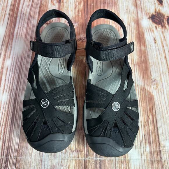 Keen ROSE Womens Size 7 Black Slingback Sandals Closed Toe Shoes Trail Hiking - Picture 3 of 11